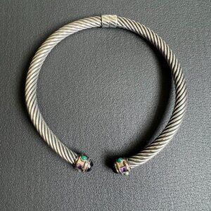 Exquisite Vintage David Yurman 14k and Sterling Silver Renaissance Necklace